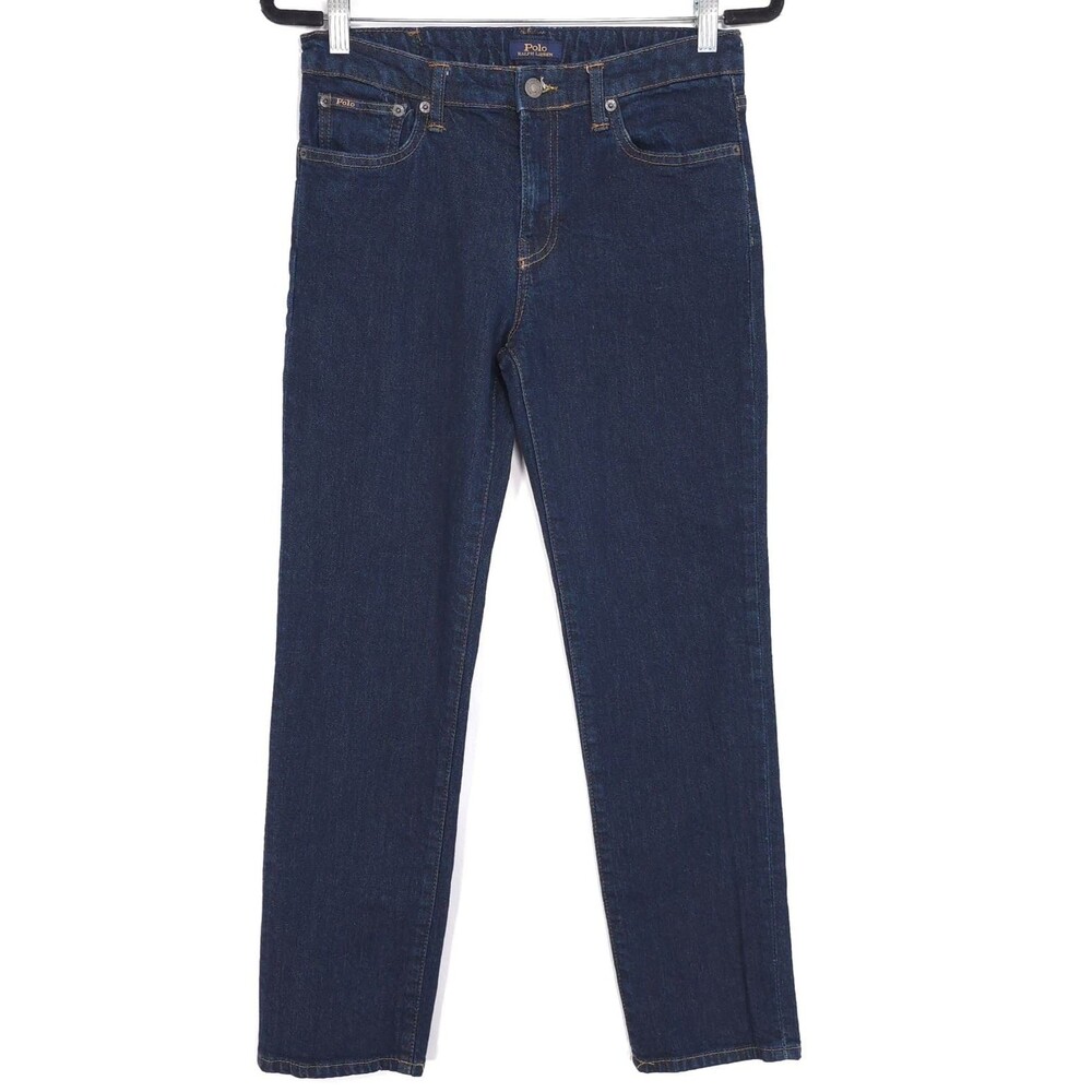 POLO RALPH LAUREN Jeans Hampton Straight Dark Wash‎ Youth 16 Cotton Egypt Made